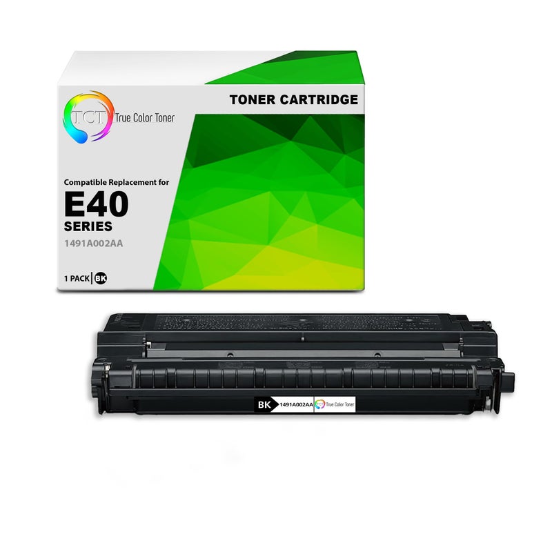 TCT E40 Toner Cartridge - Compatible Replacement for Canon E40 1491A002AA Black Works with Canon PC140 PC160 PC940 PC920 PC921 PC980 Printers (4,000 Pages) - Image 1